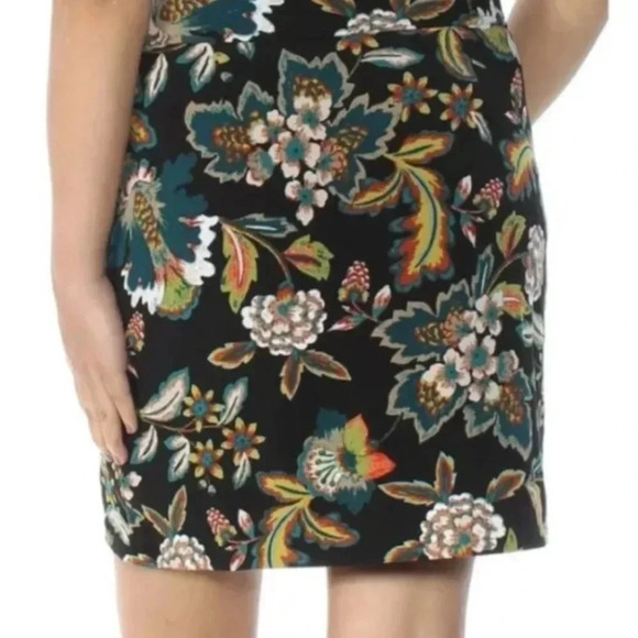 INC International Concepts Floral Print Ottoman Knit Skirt Womens Size 14 (525) - Picture 2 of 4